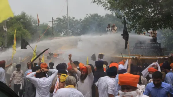 Chandigarh Mohali border security barricades protest | NovaKhabar
