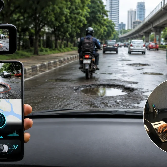 AI pothole detection contractor complaint report | NovaKhabar