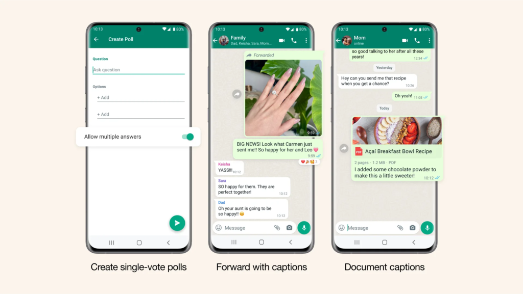 WhatsApp group chat poll creation screen | NovaKhabar