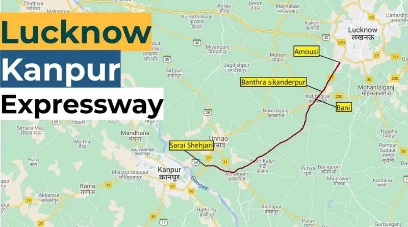 Kanpur Lucknow Expressway Map | NovaKhabar