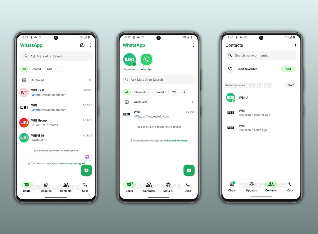 WhatsApp Meta AI tab vs Communities tab comparison | NovaKhabar